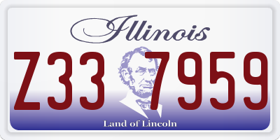 IL license plate Z337959