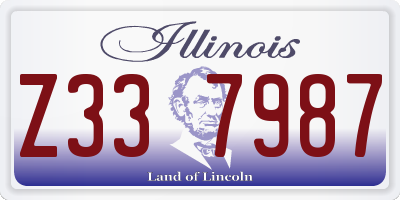 IL license plate Z337987