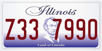 IL license plate Z337990
