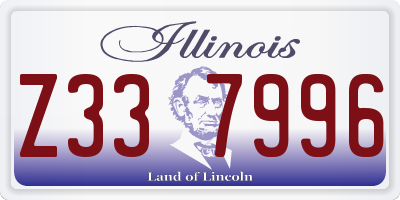 IL license plate Z337996