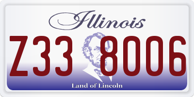 IL license plate Z338006