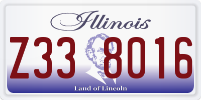 IL license plate Z338016