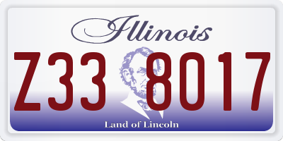 IL license plate Z338017
