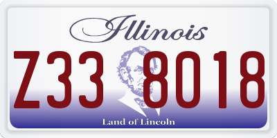 IL license plate Z338018