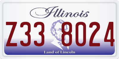 IL license plate Z338024