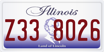 IL license plate Z338026