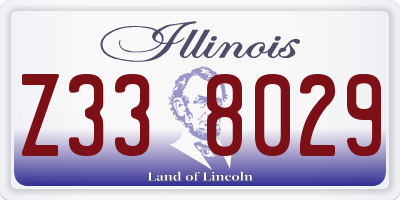 IL license plate Z338029