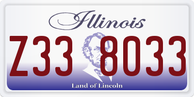 IL license plate Z338033