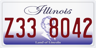 IL license plate Z338042