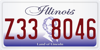 IL license plate Z338046