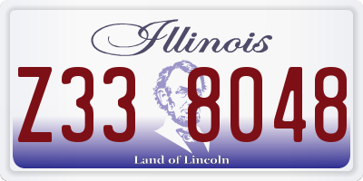 IL license plate Z338048
