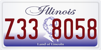 IL license plate Z338058
