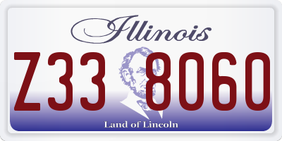 IL license plate Z338060