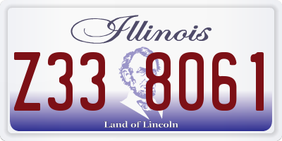 IL license plate Z338061