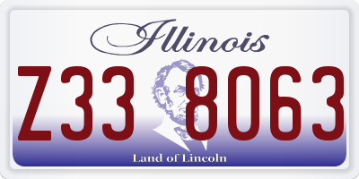 IL license plate Z338063