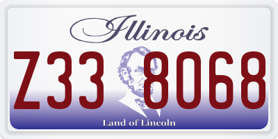 IL license plate Z338068