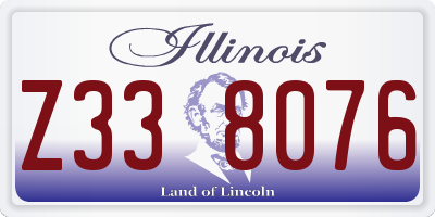 IL license plate Z338076