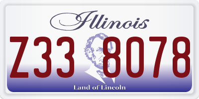 IL license plate Z338078