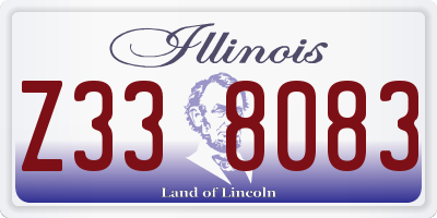 IL license plate Z338083