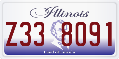 IL license plate Z338091