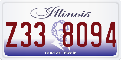 IL license plate Z338094