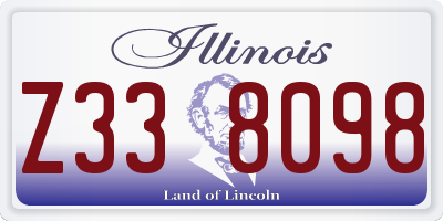 IL license plate Z338098