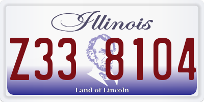IL license plate Z338104
