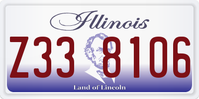 IL license plate Z338106
