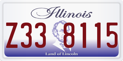 IL license plate Z338115