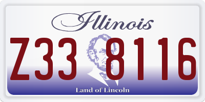 IL license plate Z338116
