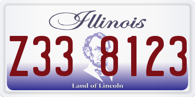 IL license plate Z338123