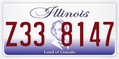 IL license plate Z338147