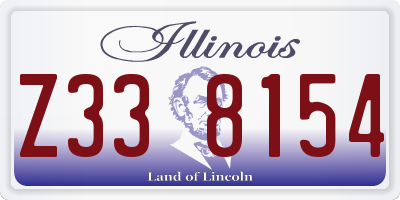 IL license plate Z338154