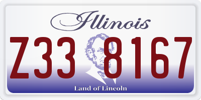 IL license plate Z338167
