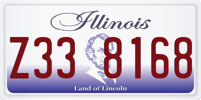 IL license plate Z338168