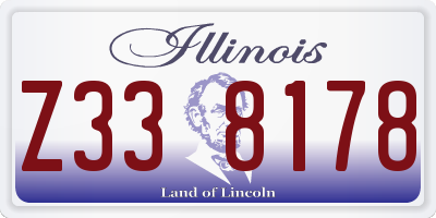 IL license plate Z338178