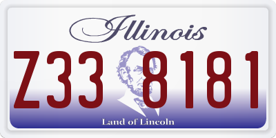 IL license plate Z338181