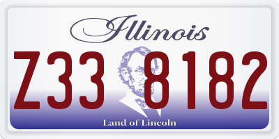 IL license plate Z338182