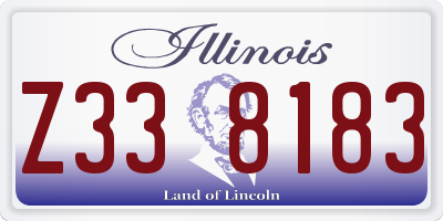 IL license plate Z338183