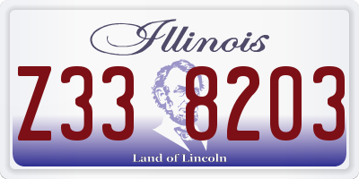IL license plate Z338203