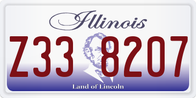 IL license plate Z338207