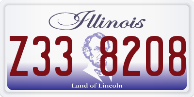 IL license plate Z338208