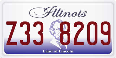 IL license plate Z338209