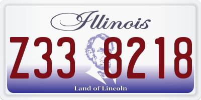 IL license plate Z338218
