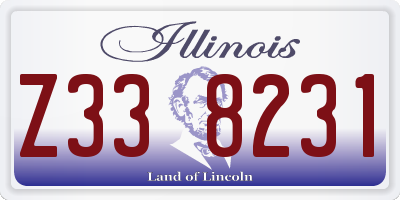 IL license plate Z338231