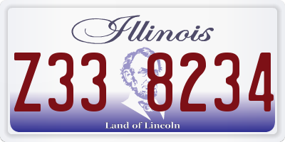 IL license plate Z338234