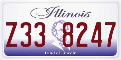 IL license plate Z338247