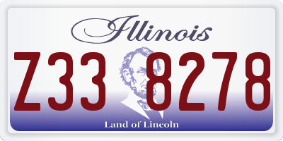 IL license plate Z338278