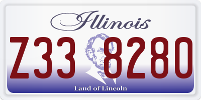 IL license plate Z338280