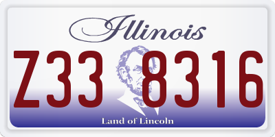 IL license plate Z338316